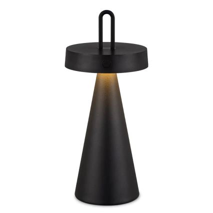 LED dimbar utomhusbordslampa, uppladdningsbar och beröringsstyrd HALO LED/1,5W/3,7V 3000 mAh IP44 svart