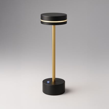 LED-dimmbar uppladdningsbar bordslampa SAM LED/5W/5V 3600 mAh svart/guld