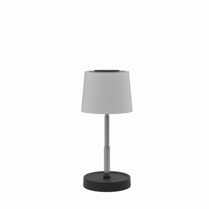 LED dimbar beröringsstyrd uppladdningsbar utomhusbordslampa LED/2W/5V IP44 1200 mAh grå