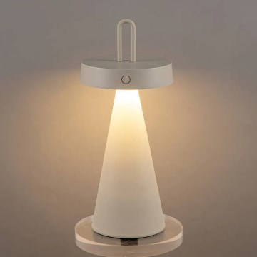 LED Dimmbar utomhus uppladdningsbar beröringsstyrd bordslampa HALO LED/1,5W/3,7V 3000 mAh IP44 grå