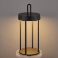LED-dimmbar utomhusbordslampa, uppladdningsbar och beröringsstyrd GENTLE LED/1,5W/3,7V 3000 mAh IP44 svart
