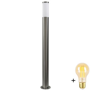 LED-dimmbar utomhuslampa LIVIA 1xE27/6W/230V 2700-6500K Wi-Fi 100 cm IP44 silver
