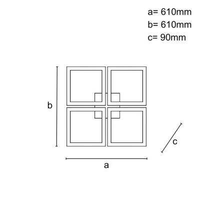 LED Dimmbar ytmonterad takarmatur LED/215W/230V 3000-6500K + med fjärrkontroll