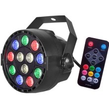 LED Diskostrålkastare LED/12W/230V Flerfärgad + fjärrkontroll