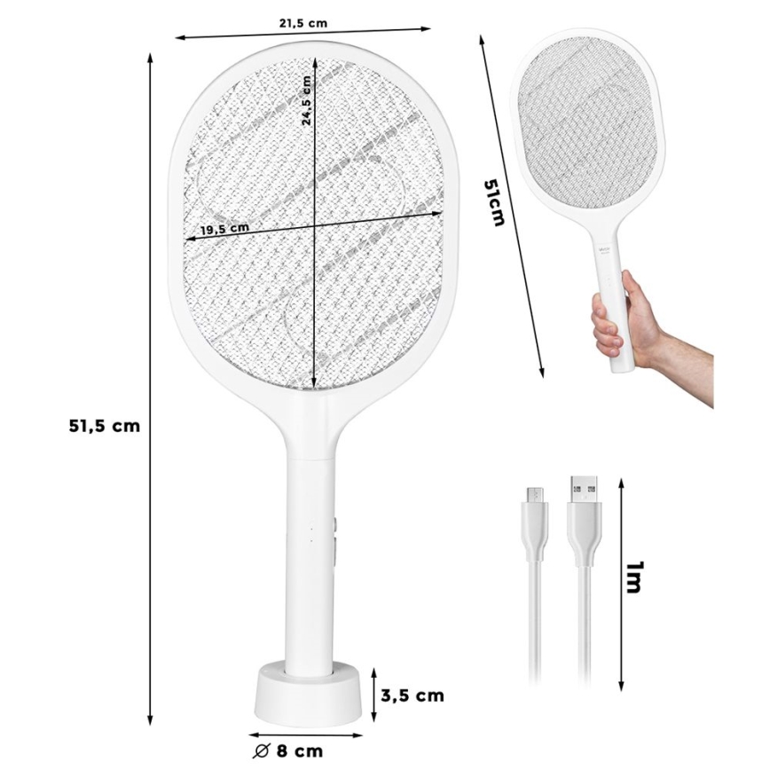 LED Elektrisk insektfångare 2-i-1 800 mAh/5V