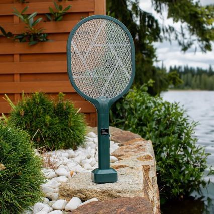 LED Elektrisk insektfångare 2-i-1 med LCD-skärm 1200 mAh/5V grön