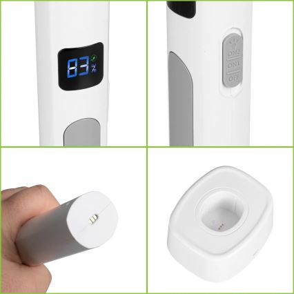 LED Elektrisk insektsfångare 2-i-1 med LCD-skärm 1200 mAh/5V vit