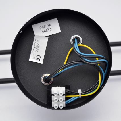 LED fäst ljuskrona CAMBRIDGE 4xE27/8W/230V svart