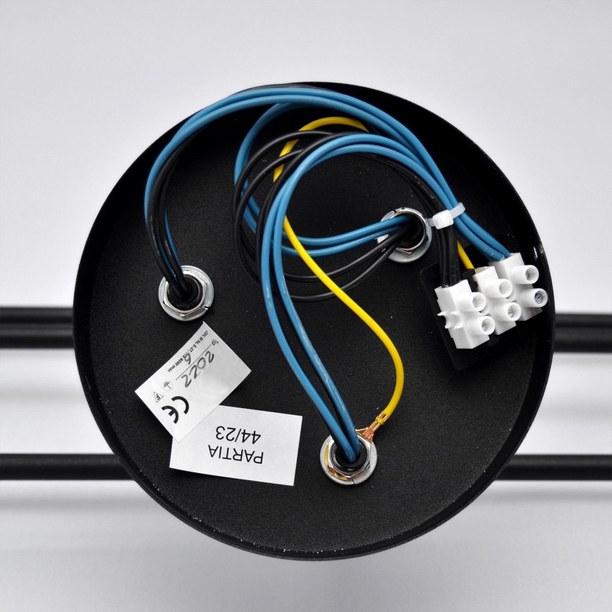 LED fäst ljuskrona CAMBRIDGE 6xE27/8W/230V svart