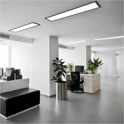 LED fäst panel BRISBANE LED/36W/230V 4000K 29,5x119 cm svart