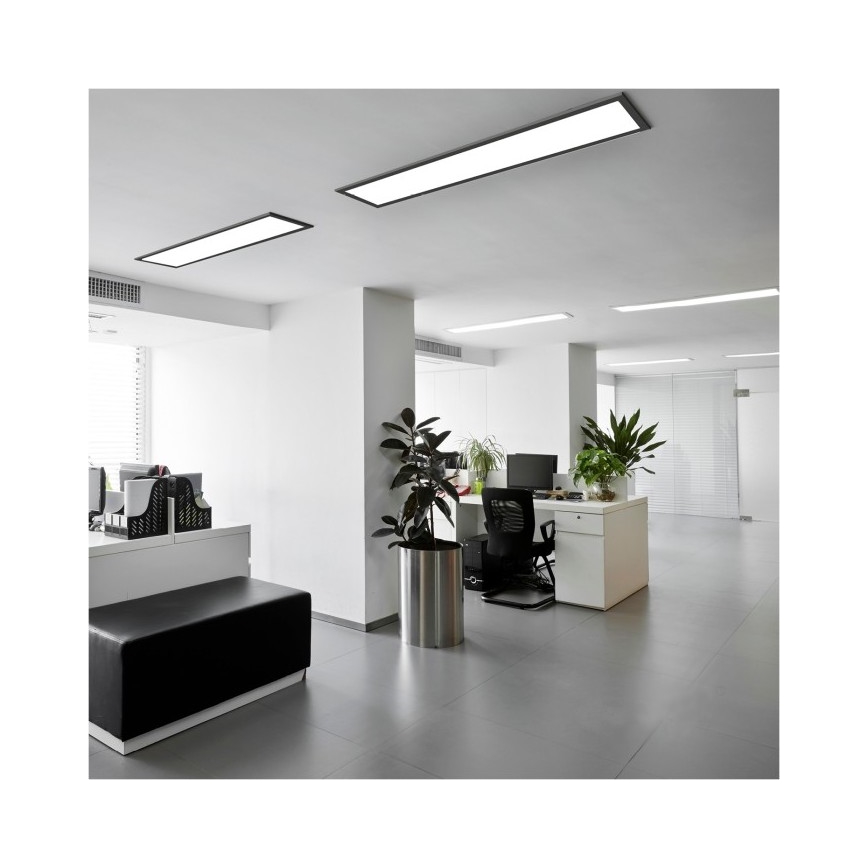 LED fäst panel BRISBANE LED/36W/230V 4000K 29,5x119 cm svart
