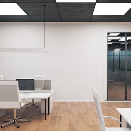 LED fäst panel BRISBANE LED/36W/230V 4000K 59,5x59,5 cm svart