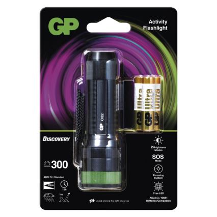 LED-ficklampa GP DISCOVERY C32 LED/3xAAA