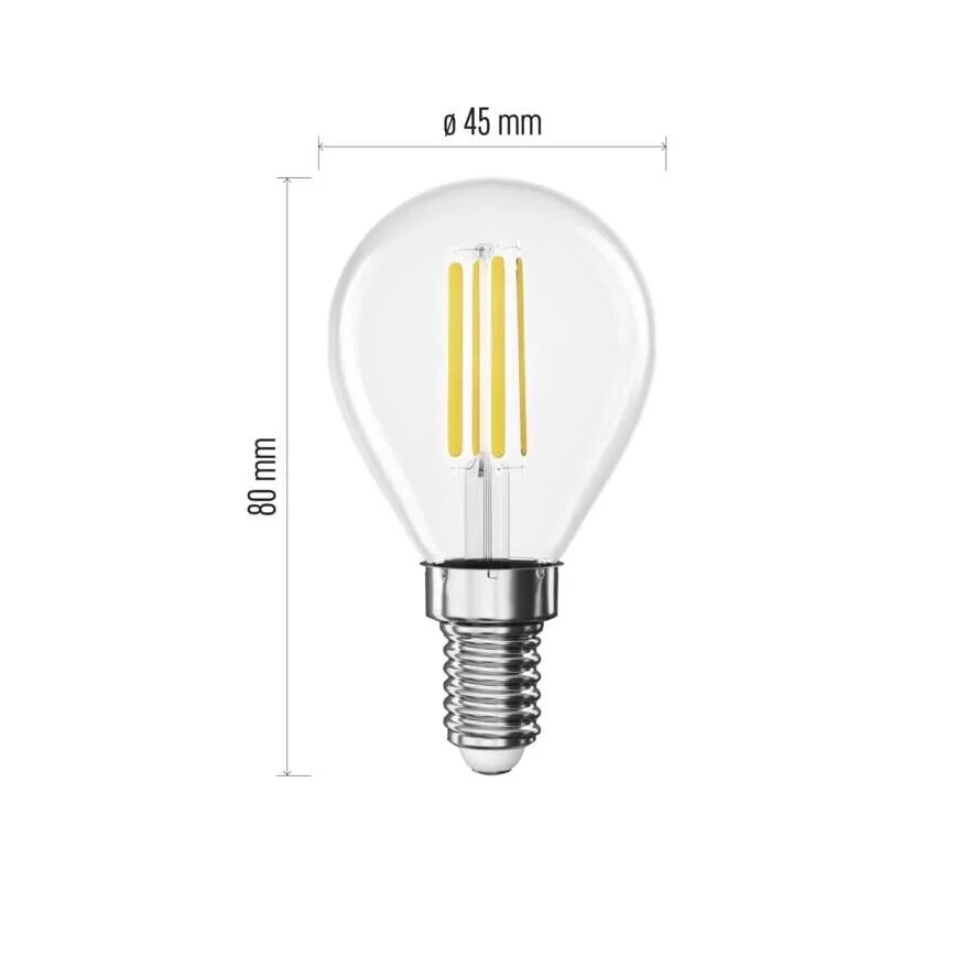 LED-filamentlampa E14/3,8W/230V 4000K Energiklass A
