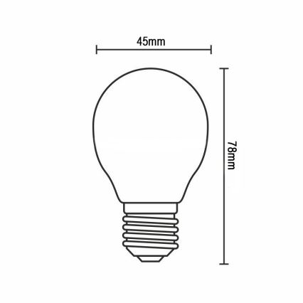 LED-filamentlampa G45 E14/6W/230V 4000K