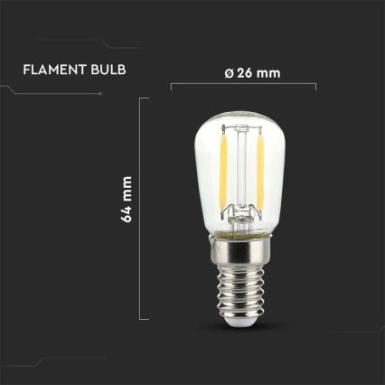 LED-filamentlampa ST26 E14/2W/230V 4000K