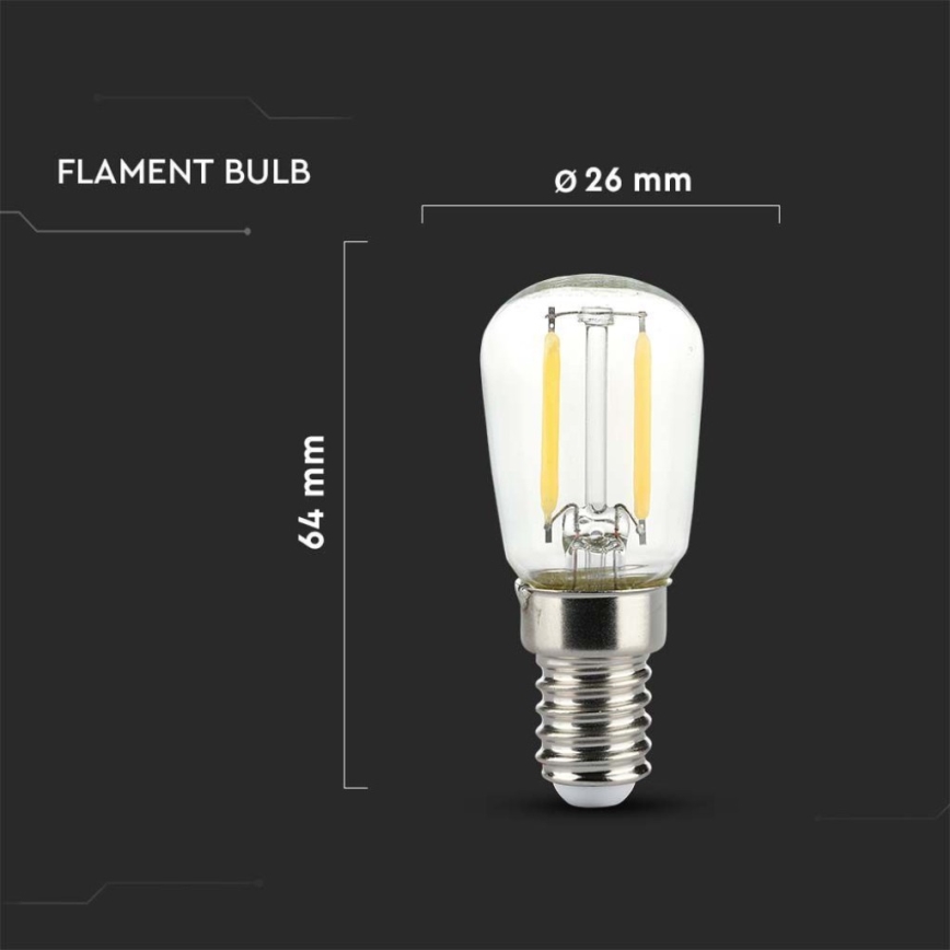 LED-filamentlampa ST26 E14/2W/230V 4000K