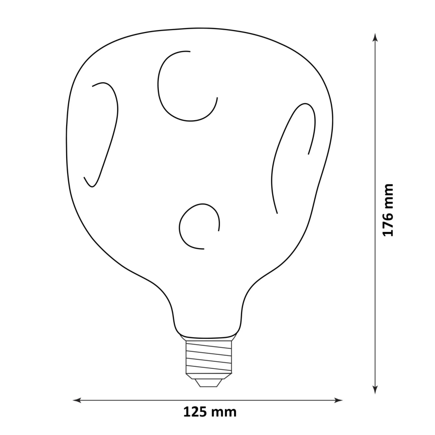 LED-filamentlampa Vintage G125 E27/2,4W/230V 1800K