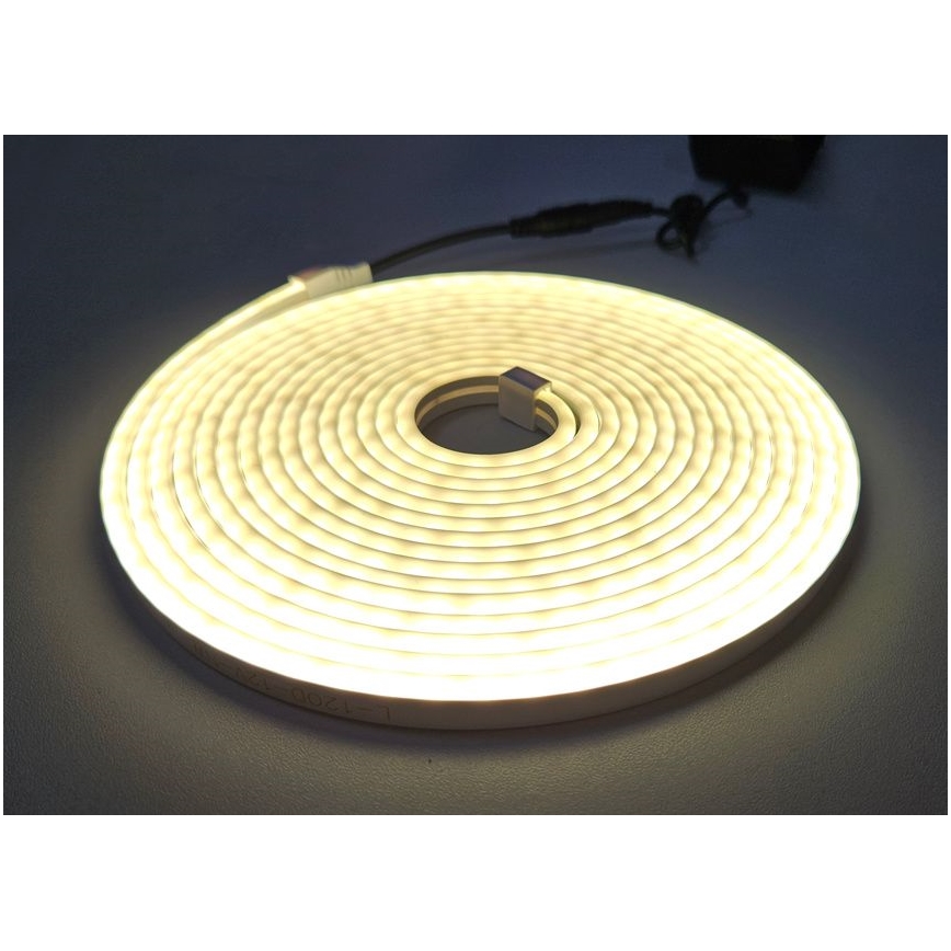 LED Flexibel list NEON LED/10W/230V 5 m IP65 vit