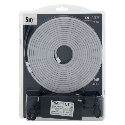 LED Flexibel list NEON LED/10W/230V 5 m IP65 vit