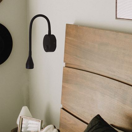 LED Flexibel liten lampa IONAS LED/3W/230V 3000K svart