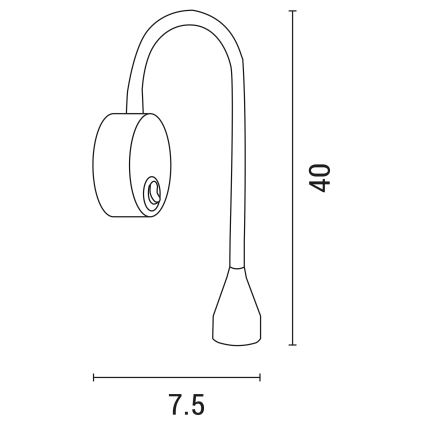 LED Flexibel liten lampa IONAS LED/3W/230V 3000K vit