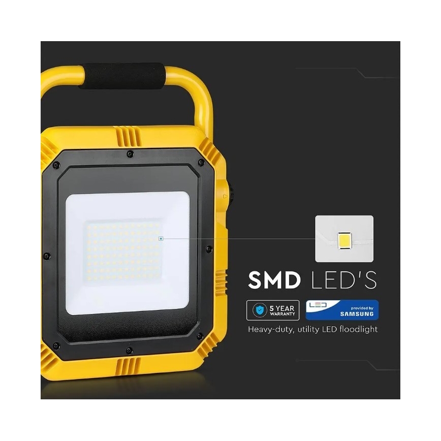 LED Flyttbar strålkastare SAMSUNG CHIP LED/50W/230V 6400K IP44