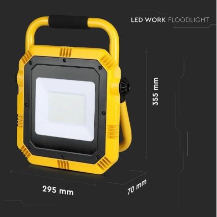 LED Flyttbar strålkastare SAMSUNG CHIP LED/50W/230V 6400K IP44