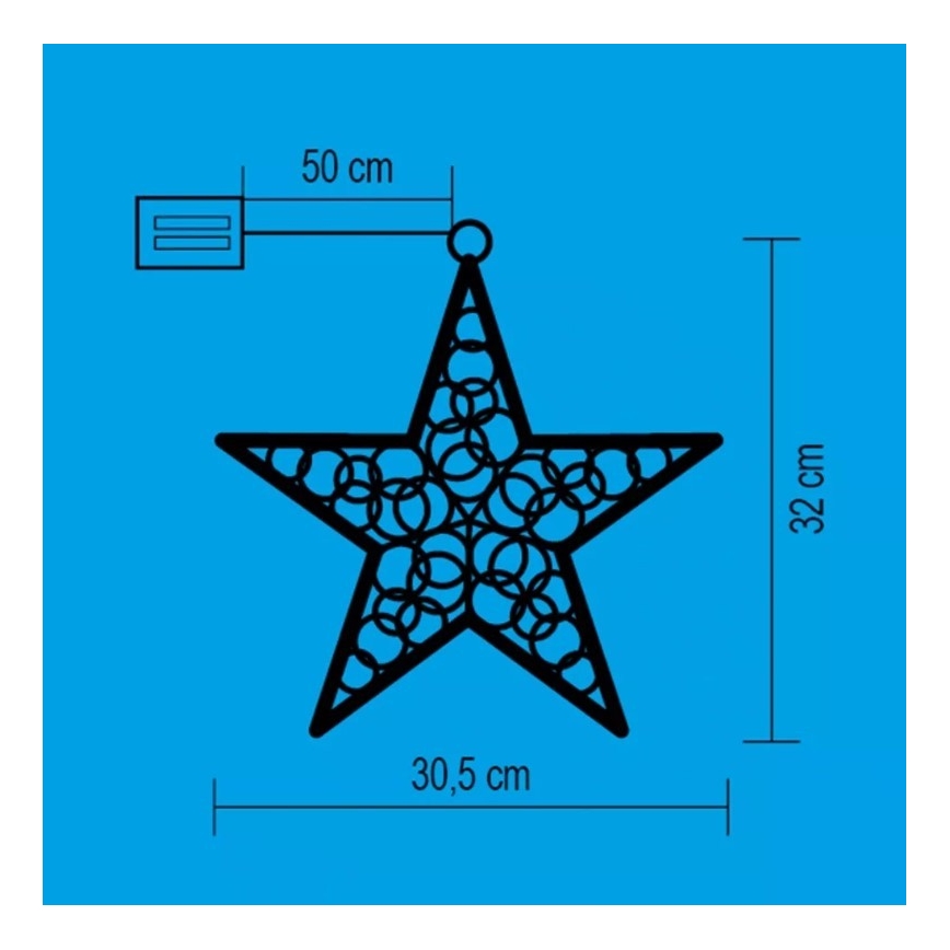 LED Fönsterdekoration  20xLED/2xAA