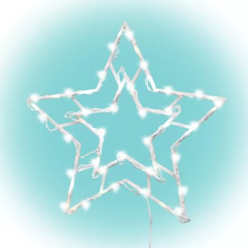 LED Fönsterjuldekoration för utomhusbruk 35xLED/230V IP44 varm vit/stjärna