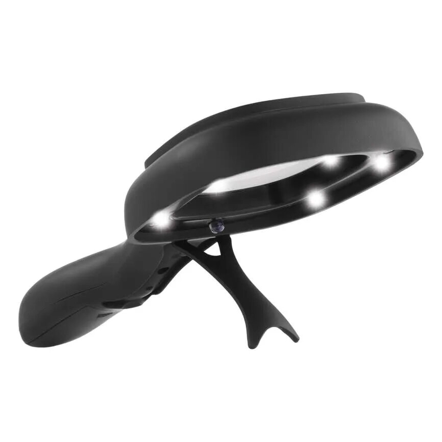 LED Förstoring 2,5xZOOM med bakbelysning och UV-ljus LED/UV/2xAAA