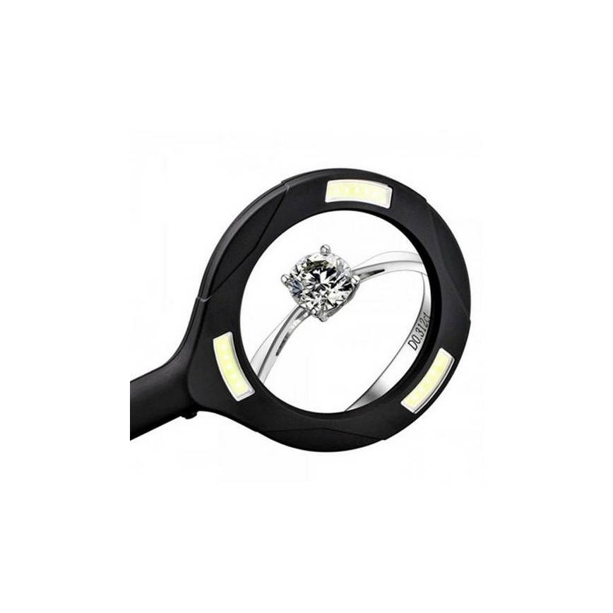 LED Förstoring 5×ZOOM med bakbelysning LED/3W/2xAA IP44