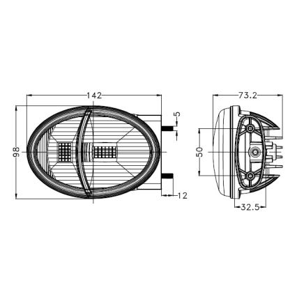 LED Framlykta för traktor LED/102W/10-30V IP69 5700K