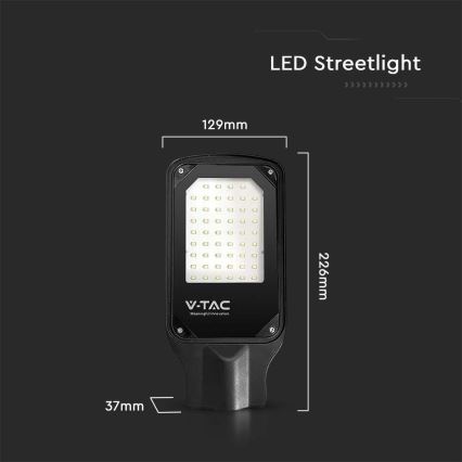 LED Gatubelysning LED/30W/230V 6500K IP65