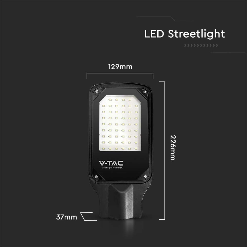 LED Gatubelysning LED/30W/230V 6500K IP65