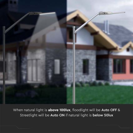 LED Gatubelysning med sensor SAMSUNG CHIP LED/50W/230V 6500K IP65