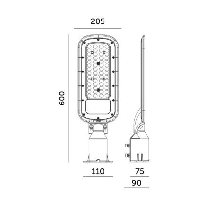 LED-gatlykta BRELUXO LED/200W/230V 4000K IP65