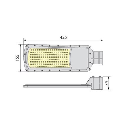 LED-gatuarmatur NOVUM PLUS LED/100W/230V IP65 4000K