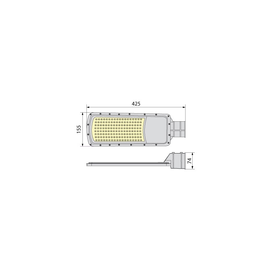 LED-gatuarmatur NOVUM PLUS LED/100W/230V IP65 4000K