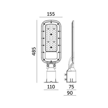 LED gatulampa BRELUXO LED/100W/230V 4000K IP65