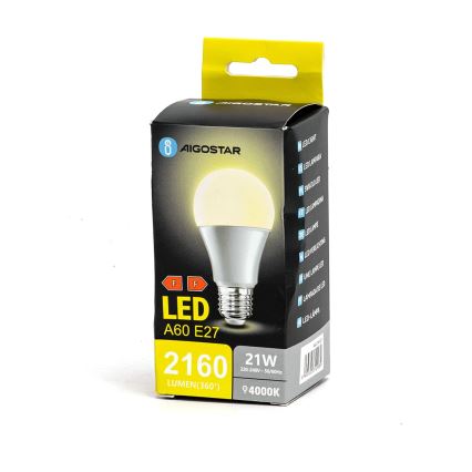 LED glödlampa A60 E27/21W/230V 4000K - Aigostar