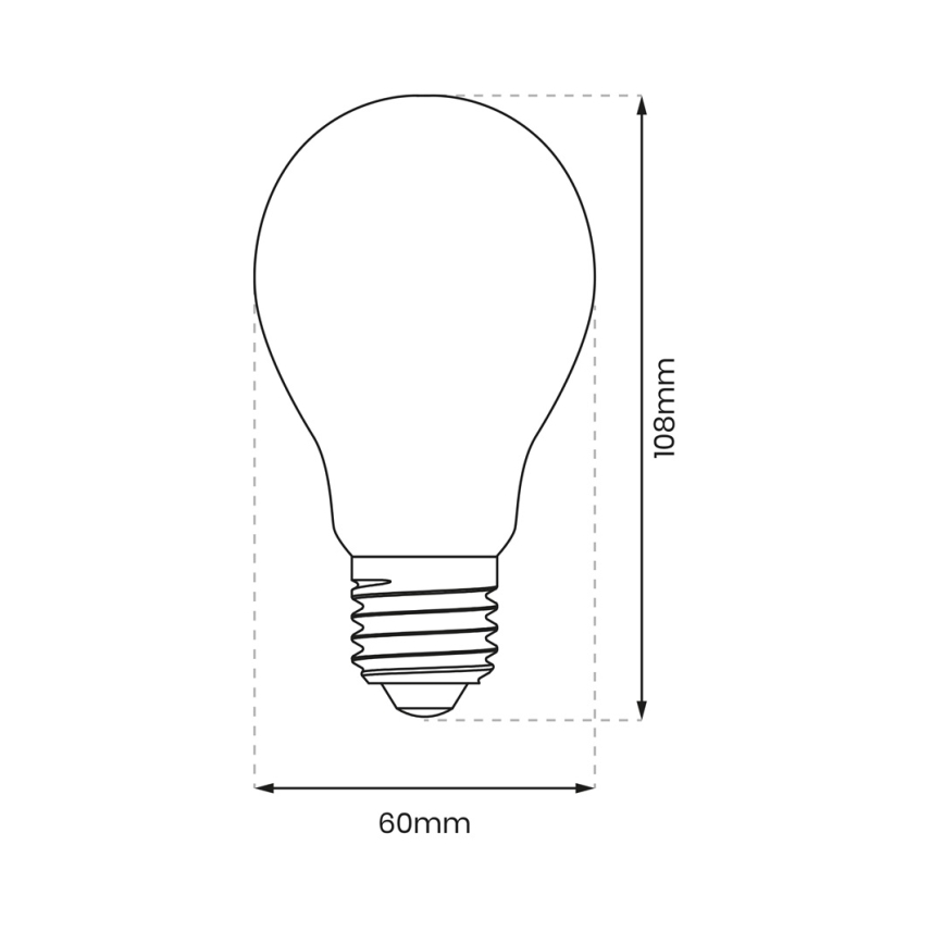 LED glödlampa A60 E27/8W/230V 4000K