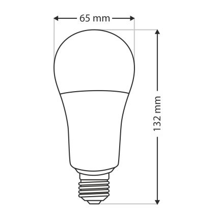 LED glödlampa A65 E27/18W/230V 4200K