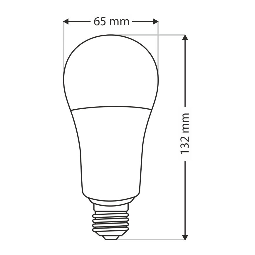 LED glödlampa A65 E27/18W/230V 4200K