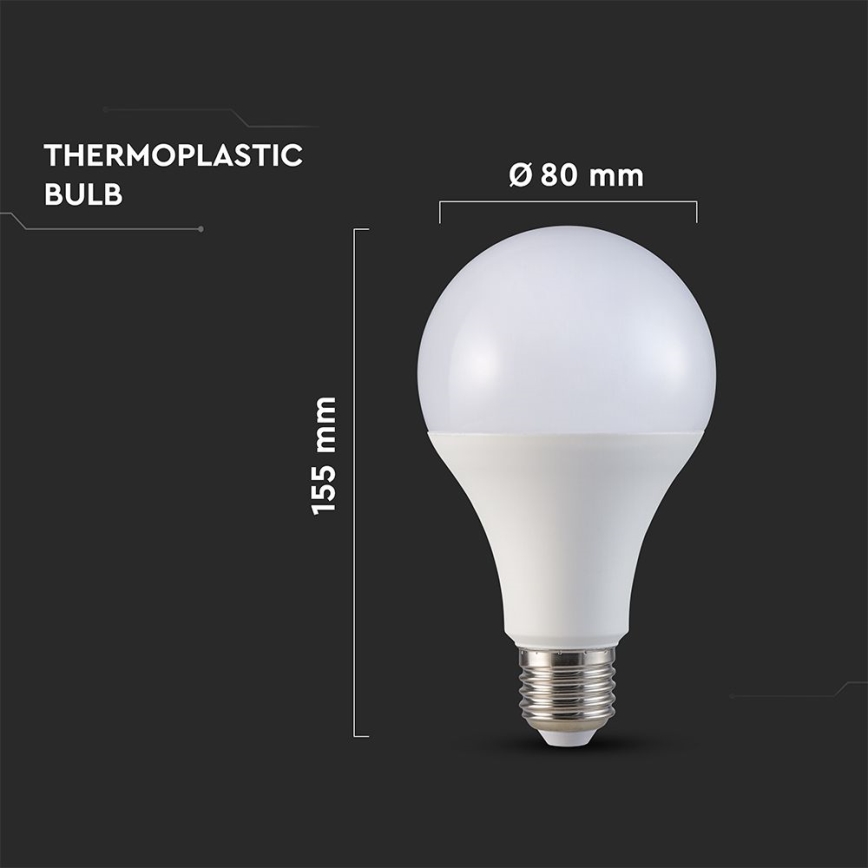 LED glödlampa A80 E27/20W/230V 6500K