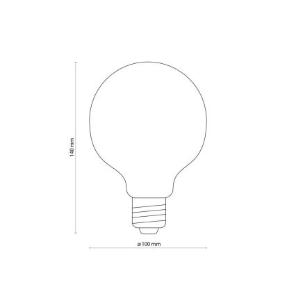 LED-glödlampa AMBER G95 E27/6,5W/230V 3200K