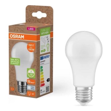 LED Glödlampa av återvunnen plast A100 E27/14W/230V 4000K - Osram