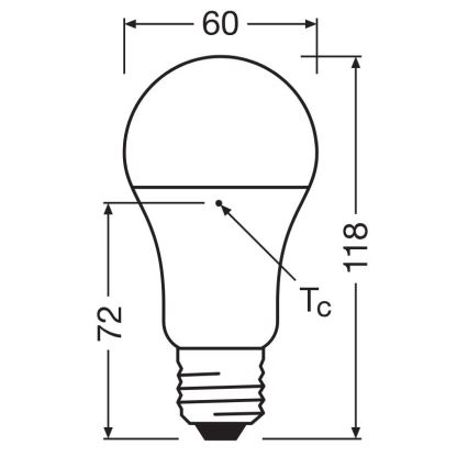 LED Glödlampa av återvunnen plast A100 E27/14W/230V 4000K - Osram