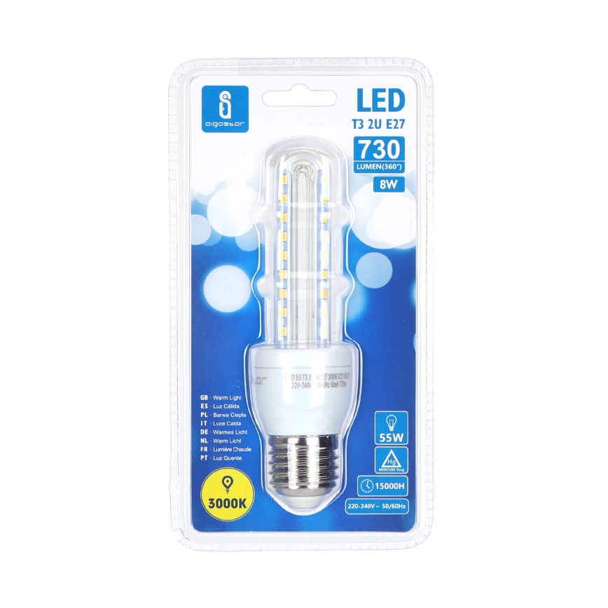 LED glödlampa B5 E27/8W/230V 3000K - Aigostar
