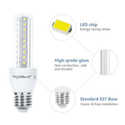 LED glödlampa B5 E27/8W/230V 6500K - Aigostar